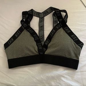grey nike sports bra